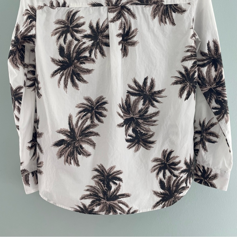 Le Superbe Palm Tree Button Down Long Sleeve Top - image 5